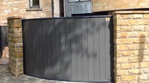 Manufactured Automatic Driveway Scotland Sliding Curved Access Around Slide Allow Ga Entrance Gates Design Automatic Sliding Gate Garage Door Design
