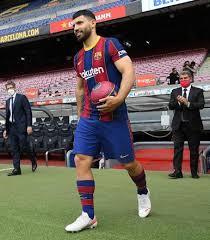Sergio aguero is presented as a barcelona player at the nou camp. Aguero Hopes For Messi Partnership At Barcelona Jordan Times