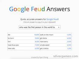 Quick, accurate answers for google feud! Google Feud Answers Play Google Feud Answers Online On Silvergames