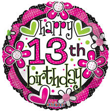 Enjoy your glorious day my son, you deserve it. 17 Happy 13th Birthday Girl Balloon Bargain Balloons Mylar Balloons And Foil Balloons