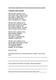 Dragon Poetry Comprehension Yr 5 6 Poetry Comprehension Kindergarten Worksheets Kindergarten First Day