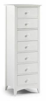 Store clothes and linens in style with modern dressers and chests of drawers. Julian Bowen Cameo Stone White 7 Drawer Narrow Chest Narrow Chest Of Drawers White Chest Of Drawers Tall Narrow Dresser