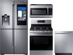 Up to4%cash back · shop for samsung kitchen package deals. Samsung Sareradwmw5608 4 Piece Kitchen Appliances Package With French Door Refrigerator Gas Range Dishwasher And Over The Range Microwave In Stainless Steel