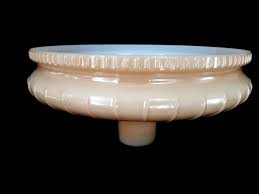 Vintage Art Deco Large Torchiere Floor Lamp Shade Luster Cream Ribbed Embossed Glass Hollywood Regency Floor Lamp Shades Torchiere Floor Lamp Vintage Art Deco
