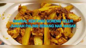Makan dengan nasi putih dan kicap pun cukup. Resepi Simple Sambal Goreng Kentang Bersama Telur Youtube