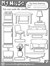 My House Picture Dictionary 2 B W Version English Teaching Resources Teaching English English Lessons