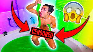 NAKED IN A SLIME BATH!! (SLIME BATH CHALLENGE) - YouTube