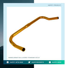 Handlebar Bullhorn Standar Gold Ukuran Standar 22 2 Panjang 60cm Diameter 25 4mm Happymtbbike Happyproduct Bikehandle Pengukur