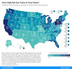 Gas Tax Rates July 2018 State Gas Tax Rankings Tax Foundation State Tax Economic Analysis Map