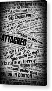 boston bombing newspaper headline collage acrylic print by allkindza newspaper collage newspaper headlines newspaper background
