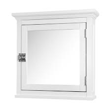 Steel medicine cabinet storage wall mount mirrored with shelves 19 3/4' height it's a beautiful piece of furniture for your bathroom to complement. Elegant Home Fashions Madison White Wooden Medicine Cabinet With Mirrored Door Walmart Com Walmart Com