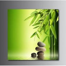 Tableaux Toile Deco Carre Galet Bambou With Images Zen Painting Canvas Painting Canvas Art Wall Decor