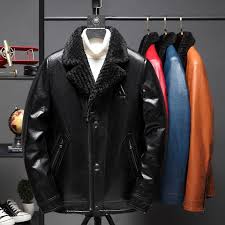 Padidase Damoson Synthetic Leather Down Jacket With Faux Fur Collar Faux Fur Collar Down Jacket Jackets