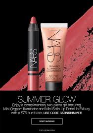 Coupon code has been used times in sep 2020. Nars Cosmetics Canada Promo Code Free 2 Pc Summer Glow Gift W Purchase July 2020 Monthly Canadian Gwp Beauty Offer