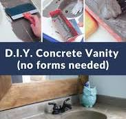 The Easiest DIY Concrete Vanity Top--No Forms or Heavy Lifting