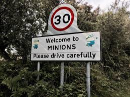 Minions Village Sign In Cornwall England August Bank Holiday England Bodmin