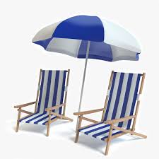 Beach Chairs Umbrella 3d Model Beach Chair Umbrella Umbrella Outdoor Chairs