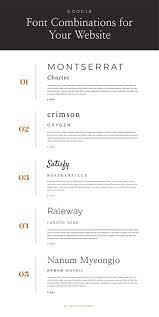 Google Font Pairings For Your Website Sonrisastudio Com Google Font Pairings Font Pairing Font Combinations