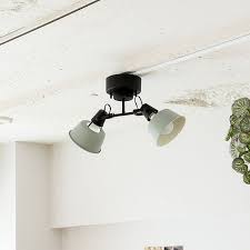 楽天市場 シーリングライト リモコン led電球付 2灯 crows クロウズ おしゃれ 照明 電気 ライト スポットライト 間接照明 西海岸 カリフォルニア 北欧 インダストリアル 男前 ブルックリン ダイニング led電球 天井 照明器具 調光 led リビング 寝室 子供部屋