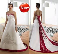 Discount Sweetheart Luxury Embroidery A Line Wedding Dresses Wine Red Trim Silver Beading Corset Bridal Hot Wedding Gowns Online Shopping A Line Wedding Gown Fr Roupa De Festa Festa Roupas