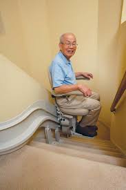 On the armrest, the chairlift has a toggle that controls the chair. Residential Commercial Handicare Stair Lifts In Portland Oregon