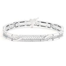 Rated 5.00 out of 5. Modern Style Diamond Bracelet With Grill Design In White Gold New York Jewelers Chicago