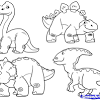 Color pictures, email pictures, and more with these dinosaur coloring pages. 1