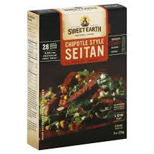 The nutritional value of a suggested serving of chipotle style seitan includes 0 mg of cholesterol, 0 mg of sodium, 9 grams of carbohydrates, 1 grams of dietary fiber, 2 grams of sugar and 30 grams of proteins. Sweet Earth Natural Foods Chipotle Style Seitan Strips Shop Tofu Meat Alternatives At H E B