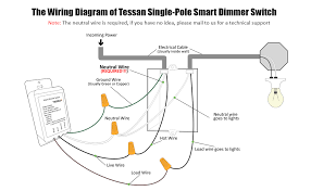 Remove 3/4 inch of casing from the end of the house wires and the dimmer switch wires, if needed. Smart Dimmer Switch For Dimmable Led Lights Tessan Wifi Dimmer Switch Compatible With Alexa And Google Assistant Single Pole Neutral Wire Required Programmable Timer Schedule Wall Switch White Amazon Com Industrial Scientific