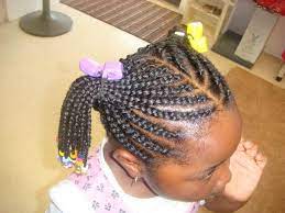 2 Ponytails Natural Hair Braids Cornrows For Girls Kids Hairstyles