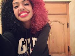 Black And Blue Split Dye Curly Hair Pin On Inspiration