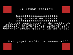 Aantal vallende sterren (kosmische deeltjes). Msx Games World Vallende Sterren