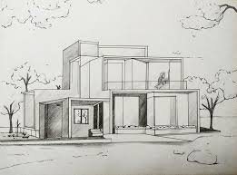Minecraft is influenced by games such as infiniminer and dwarf fortress. Modern House Elevation Pencil On Paper Drawing