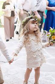 This pentelei 5120 wedding dress combines simplicity and romance elements to makes a unique style. Boho Style Vintage Long Sleeve Crochet Dress Flower Girl Dresses Boho Flower Girl Boho Wedding