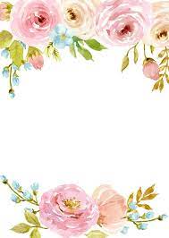 Watercolor Flowers Border Png Free Free Pik Psd Watercolor Flower Border Watercolor Flowers Flower Art Flower Border