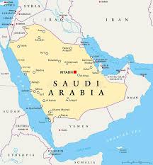 Saudi Arabia Political Map With Capital Riyadh National Borders And Important Spon Capital Riyadh National Map Saudi A Political Map Map Riyadh