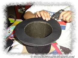 To shape the top and brim of the hat, we are going to trace a couple of bowls onto the cereal box. Heart Of Rachel How To Make A Top Hat Yohan S Costume Snowman Hat Christmas Hat Snowman Hat Diy