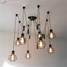 Interior ikea pendant light chic masculine nickel diy. White Modern Chic Diy Loft Spider Chandelier Multi Pendant Light Ceiling Lamp Chandeliers Ceiling Fixtures Home Garden Pumpenscout De