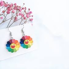 Check spelling or type a new query. Cute Rainbow Sunflower Cartoon Flowers Smiling Face Dangle Drop Earring Fun Sweet Fashion Jewelry For Women Gilr Gifts Party Drop Earrings Aliexpress