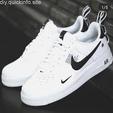 Nike Air Force 1 07 Lv8 Utility Weiss Schwarz Gelb Herren Grosse 9 Us Aj7747 White Nike Shoes Black Nike Shoes White Nike Shoes Womens