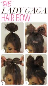 I Am By No Means A Lady Gaga Fan But This Looks Kind Of Cute And Simple Enough That I Could Do It Lady Gaga Hair Hair Styles Bow Hairstyle