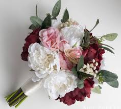 Regular price £22.95 a bouquet collection. Silk Burgundy And Ivory Wedding Bouquet Rustic Wedding Bouquet Kate Said Yes Weddings