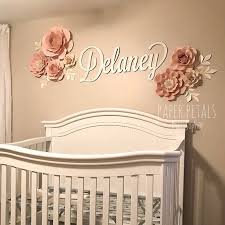 7 Piece Paper Flowers Set Nursery Wall Decor Floral Nursery Decor Etsy Floral Nursery Decor Baby Shower Flowers Baby Girl Nursery Room