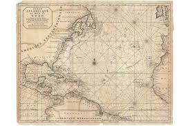 Details About North Atlantic Antique Map Nautical Chart By Mortier 1683