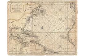 details about north atlantic antique map nautical chart by mortier 1683