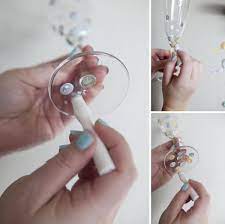 Learn How To Paint Your Own Polka Dot Glassware Diy Wine Glasses Diy Arts And Crafts Bottle Painting