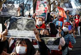 Tens of thousands are marching against the military coup in myanmar. G7 Condemns Myanmar Coup As Thousands Protest In Tokyo The Japan Times