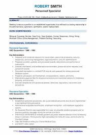 Professional online cv & resume help increases your chances of finding a suitable job and getting new businesses. Personnel Specialist Resume Samples Qwikresume