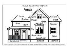 Wörter mit der endung haus A M Nomen Zusammensetzen Nomen Zusammensetzen Zusammengesetzte Nomen Nomen Deutsch Klasse 2 Grundschulmaterial De