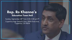 On Sunday, September 28, from 4:00-5:30 pm PT, in Cupertino at Cupertino  High School's gym (10100 Finch Ave, Cupertino, CA 95014), I'm hosting a  town hall to discuss my latest work fighting
